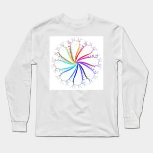 radial rainbow on white Long Sleeve T-Shirt